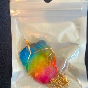 Necklace with stone pendant